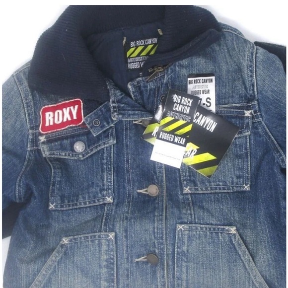 Big Rock Canyon Roxy Denim Jacket. Girls Sz. 6/7 New w/ Tags - Picture 2 of 5